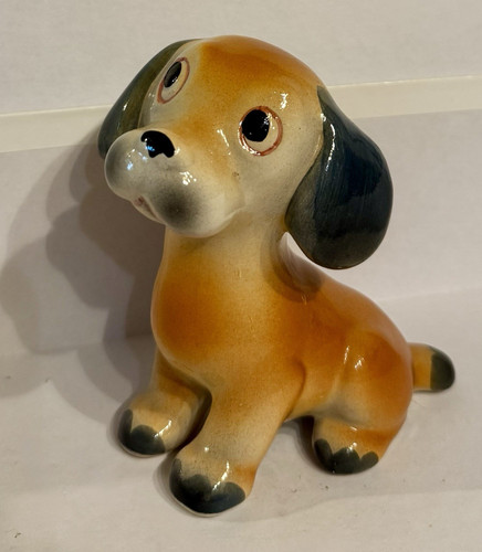 Keramikfigur hund sitzend - keramikfigur,