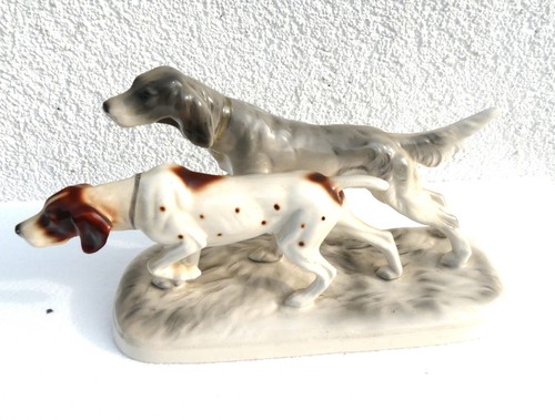 Porzellan keramik hund zwei - keramik,