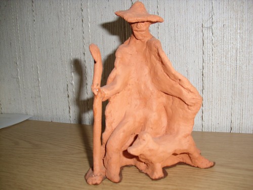 Keramik figur schäfer - schäfer, mit
