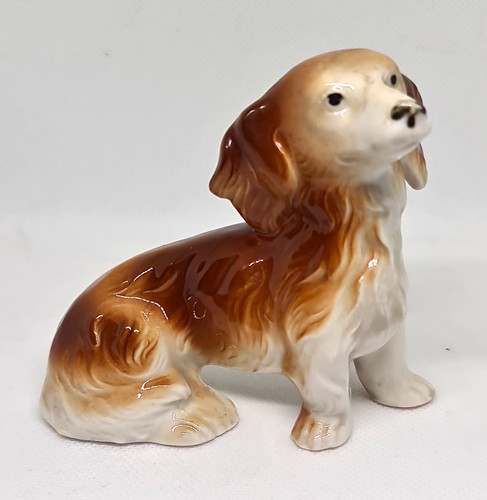 Keramik hundefigur sitzend - hundefigur,