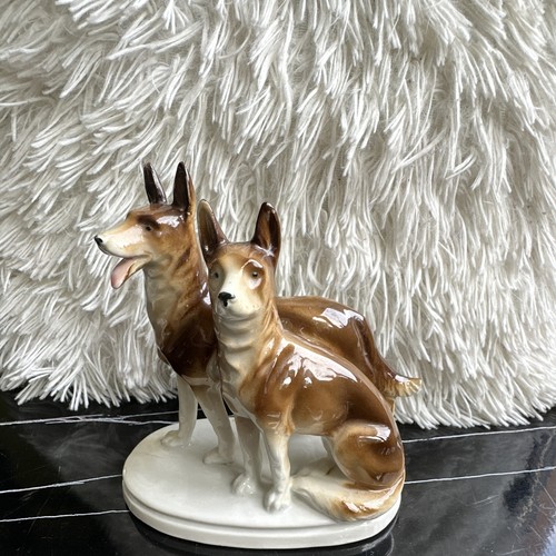 Vintage porz schäferhund paar - vintage, schäferhund-paar