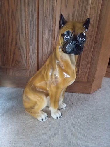 Vintage keramik hund figur - keramik,