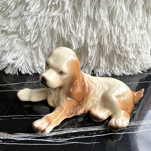 Vintage porzellan hund - porzellan, figur