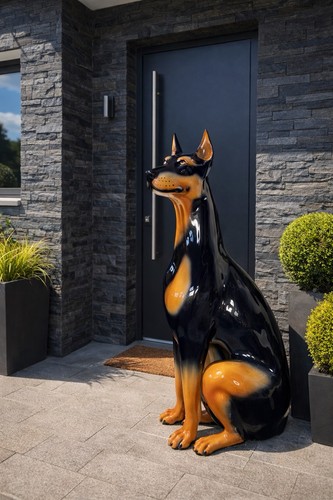Vintage xxl keramik - vintage, dobermann