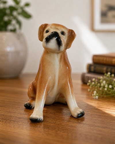 Vintage keramik hund - keramik, figur