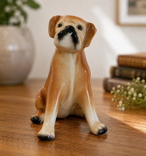 Keramikfigur hund boxer - hund,