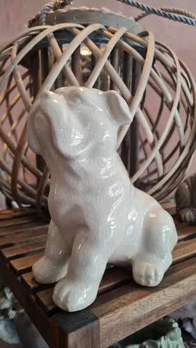 Keramik figur hund - figur, in