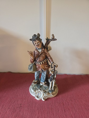Keramikfigur jäger mit hund - keramikfigur,