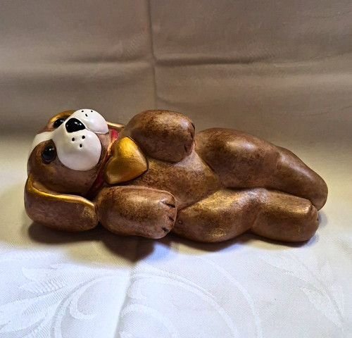 Thun keramikfigur hund liegend - hund,