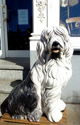 Große bobtail hundefigur 60cm - große,