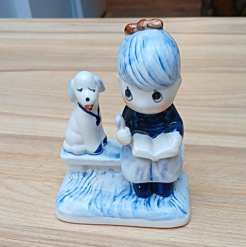 Keramikfigur junge mit - keramikfigur, hund