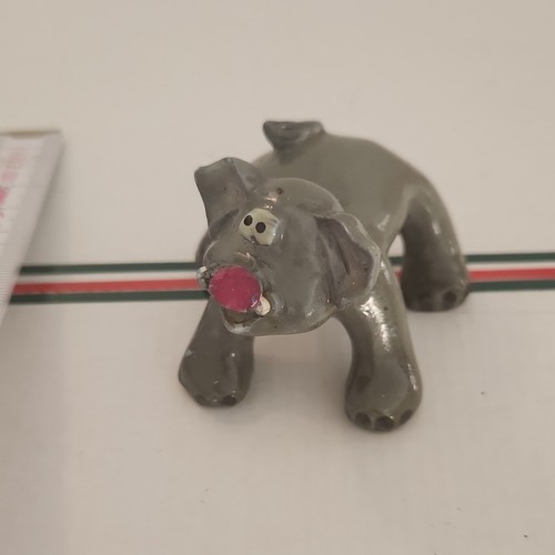 Magnet keramikfigur hund grau - magnet,