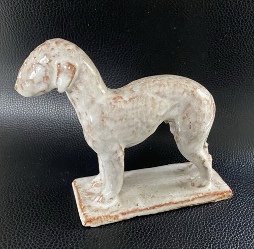 Keramik figur hund bedlington - figur,