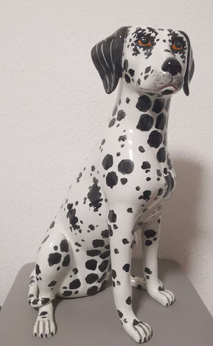 Dalmatiner hund figur keramik - dalmatiner,