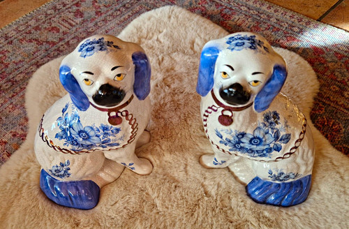 2er set keramik hundefiguren - set,