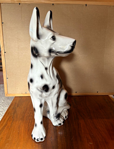 Keramik hundefigur dalmatiner - keramik,