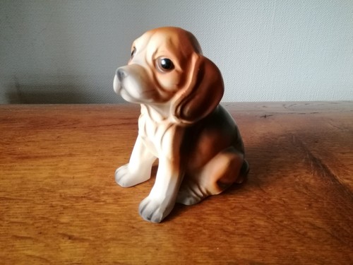 Kleine porzellanfigur hund - kleine,